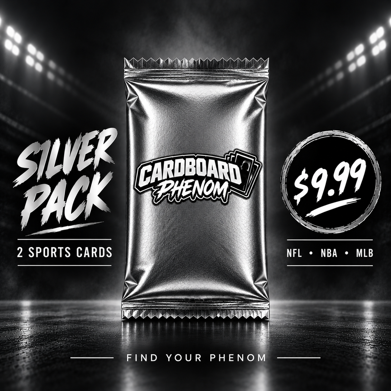Silver Phenom Pack – 2 Sports Cards | NFL, NBA & MLB